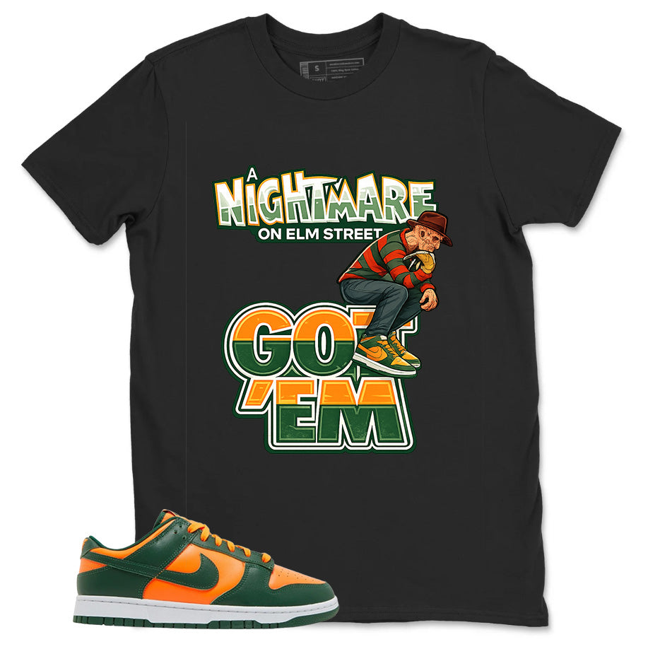 Nightmare On Elm Street Shirt - Match Green Dunk Low Miami Hurricanes