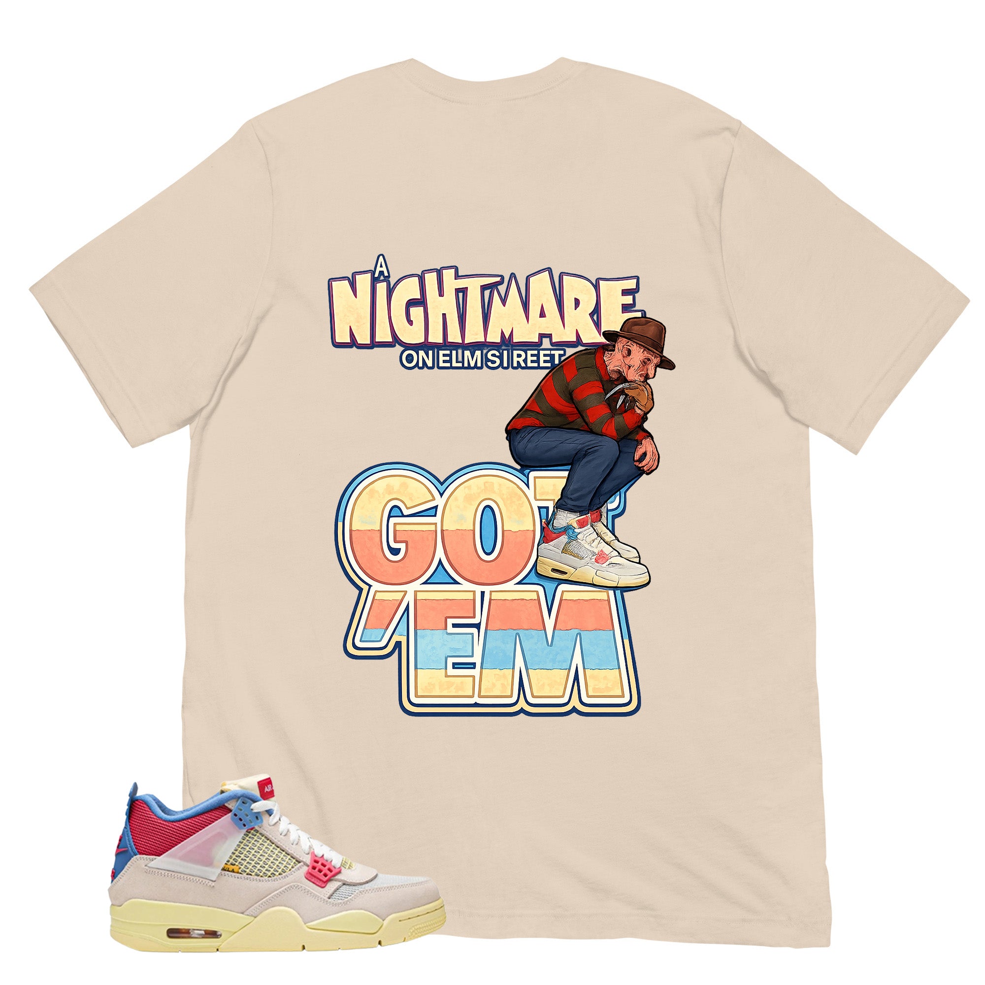 Nightmare On Elm Street Shirt - Match Union LA x Air Jordan 4 Guava Ice