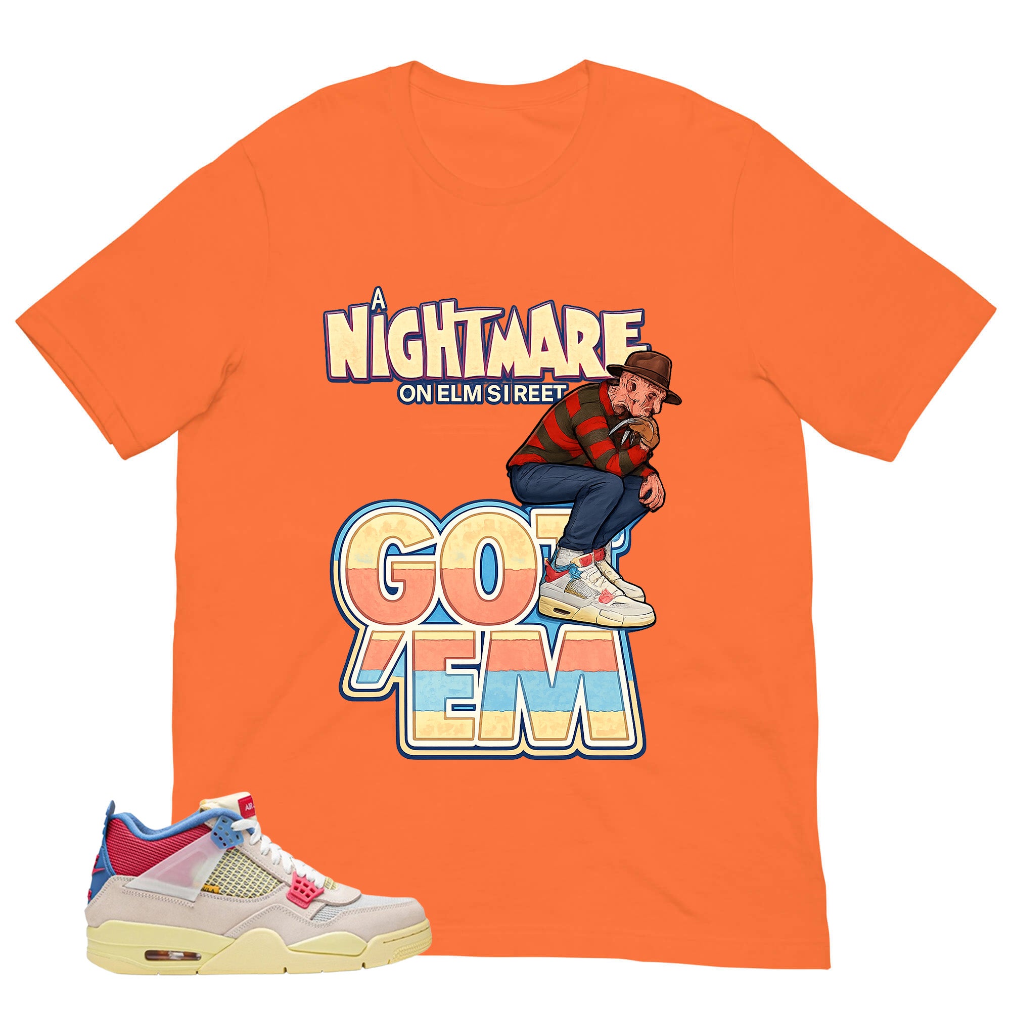 Nightmare On Elm Street Shirt - Match Union LA x Air Jordan 4 Guava Ice