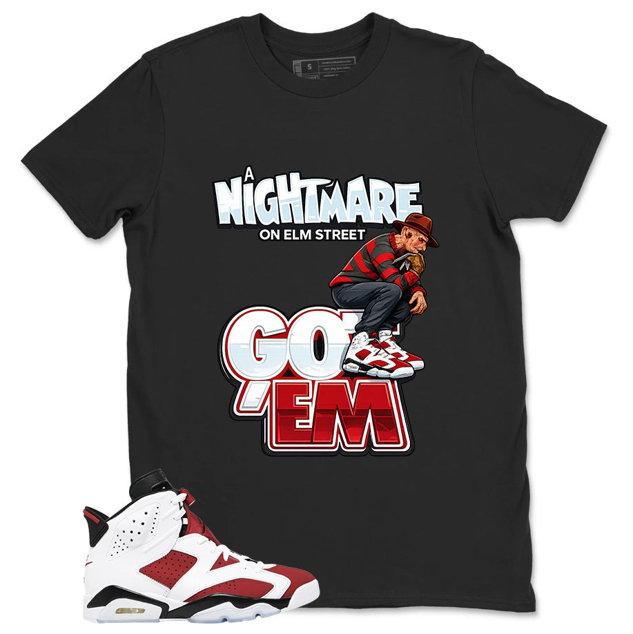 Nightmare On Elm Street Shirt - Match White Air Jordan 6 Carmine