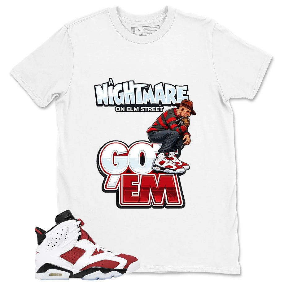 Nightmare On Elm Street Shirt - Match White Air Jordan 6 Carmine