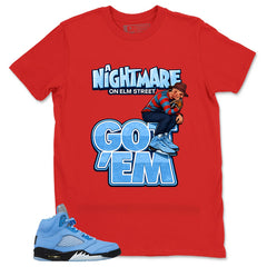 Graphic Tee Nightmare On Elm Street Shirt - Matching Air Jordan 5 Retro SE UNC