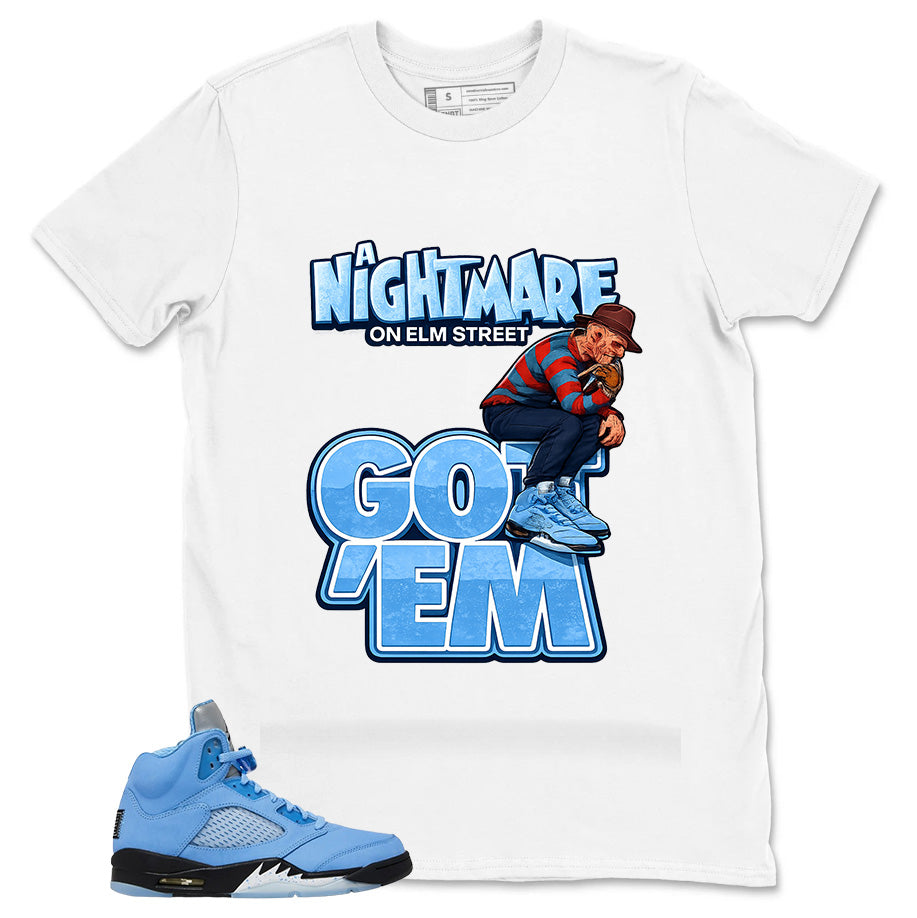 Graphic Tee Nightmare On Elm Street Shirt - Matching Air Jordan 5 Retro SE UNC