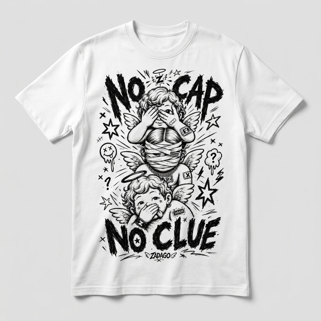 No Cap No Clue White T-shirt