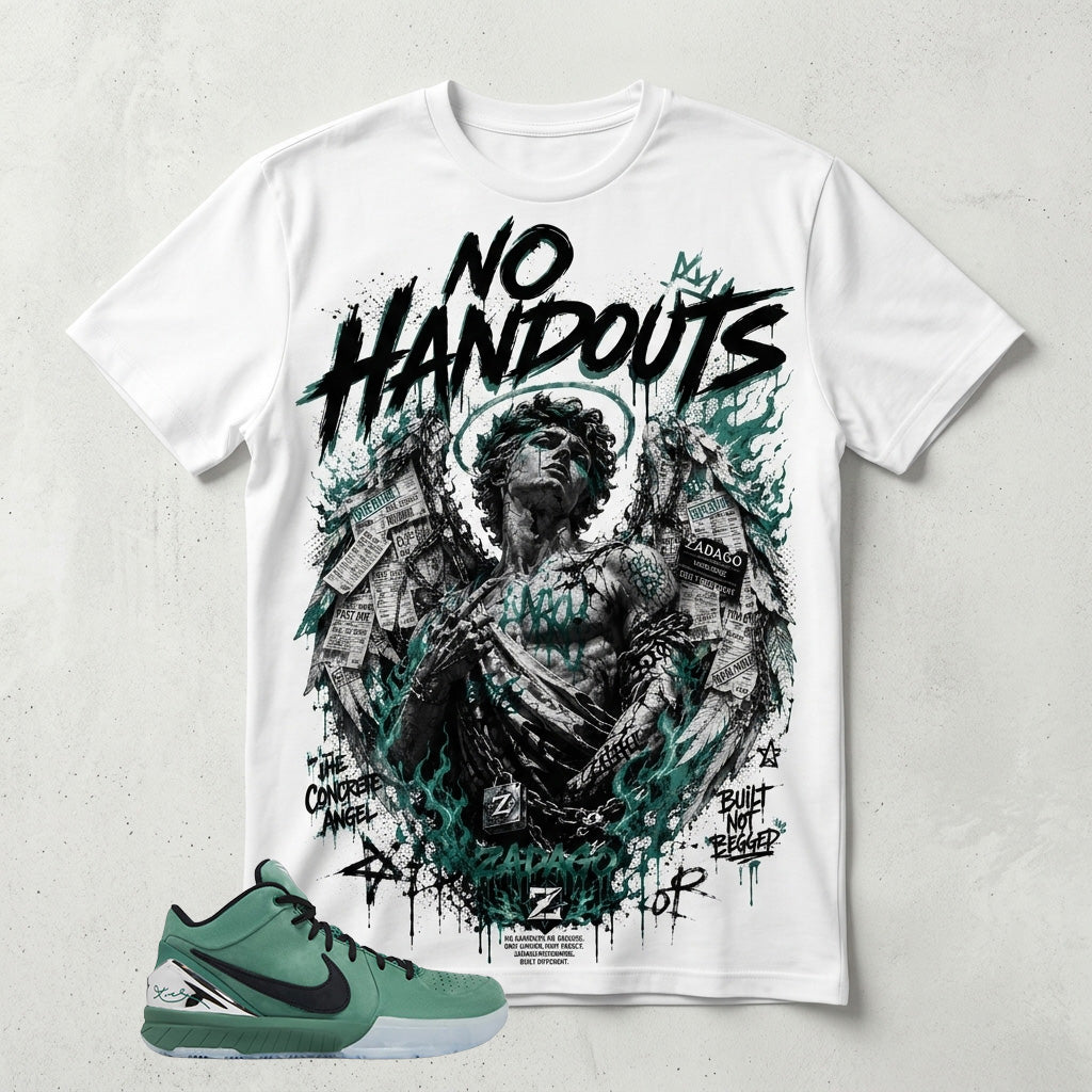No Handouts Graphic Tee - Shirt To Match Kobe 4 Protro Girl Dad