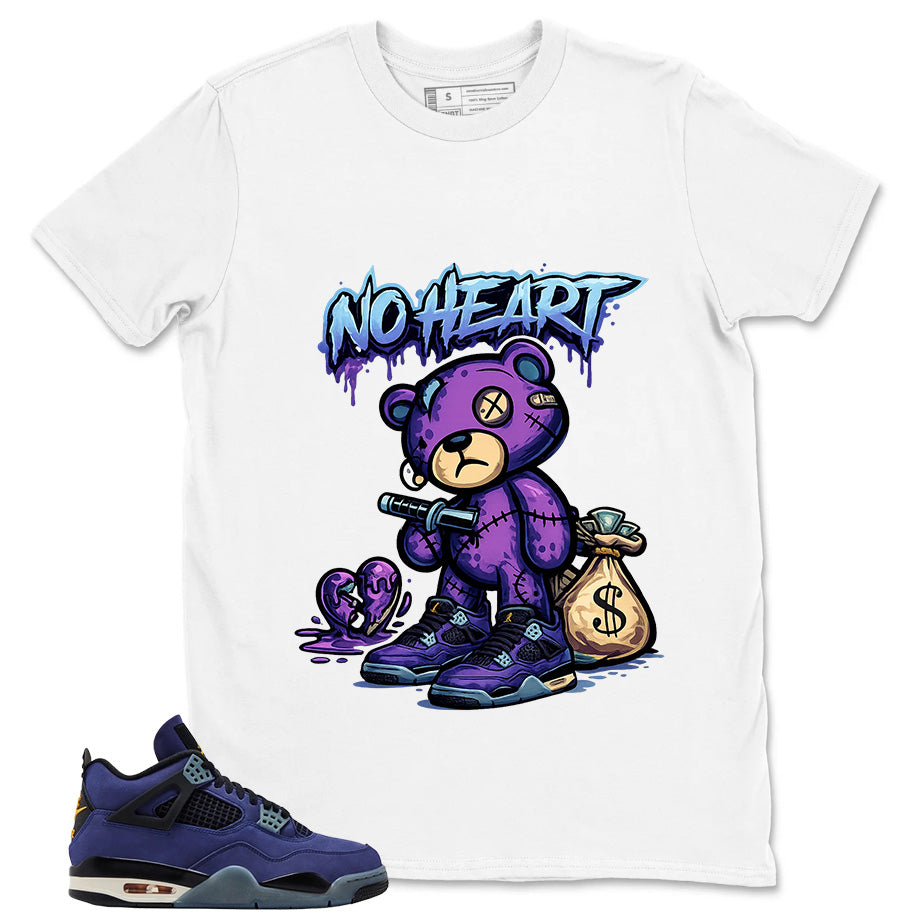No Heart Shirt - Match Air Jordan 4 Retro Lakers