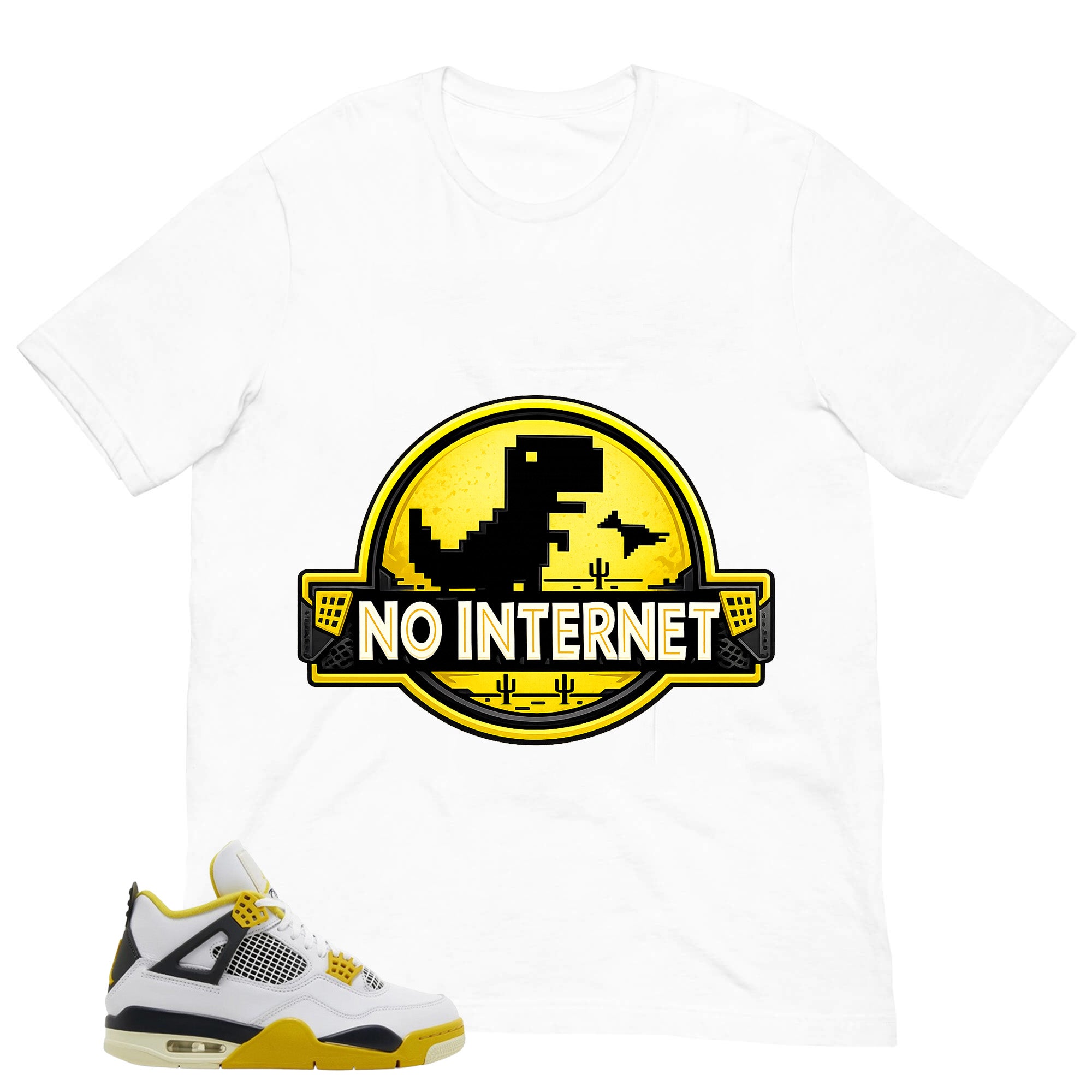 No Internet Shirt - Match Air Jordan 4 Vivid Sulfur