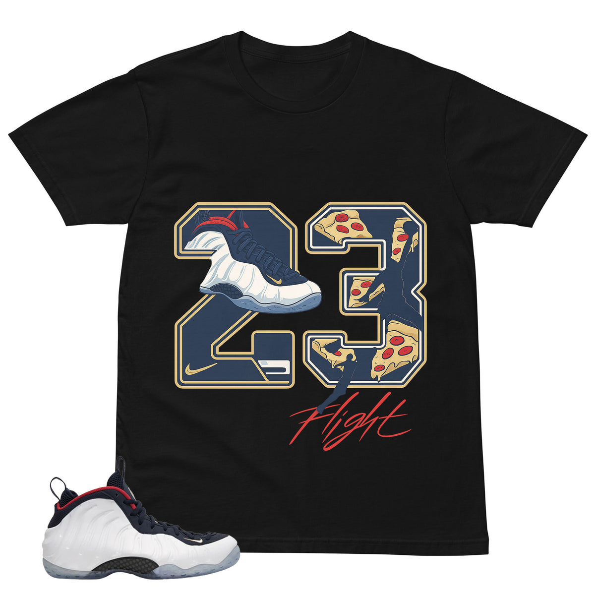 23 Flight Shirt - Match Air Foamposite One PRM Olympic