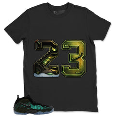 Number 23 MJ Shirt - Match Air Foamposite Pro Pine Green