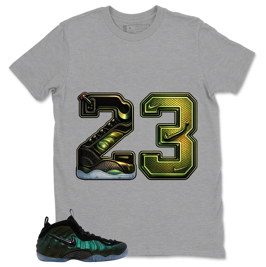 Number 23 MJ Shirt - Match Air Foamposite Pro Pine Green