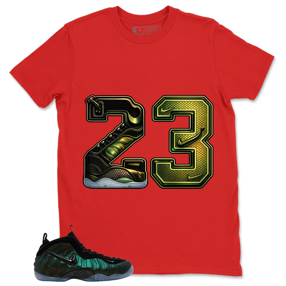 Number 23 MJ Shirt - Match Air Foamposite Pro Pine Green