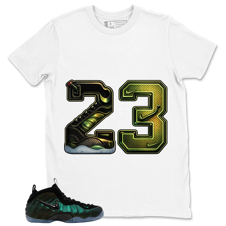Number 23 MJ Shirt - Match Air Foamposite Pro Pine Green
