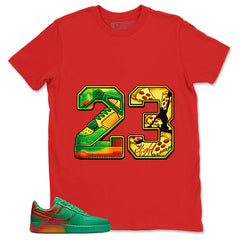 Number 23 Legend Shirt - Match Air Force 1 Stadium Green Crimson