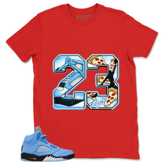 Graphic Tee Number 23 Legend Shirt - Matching Air Jordan 5 Retro SE UNC
