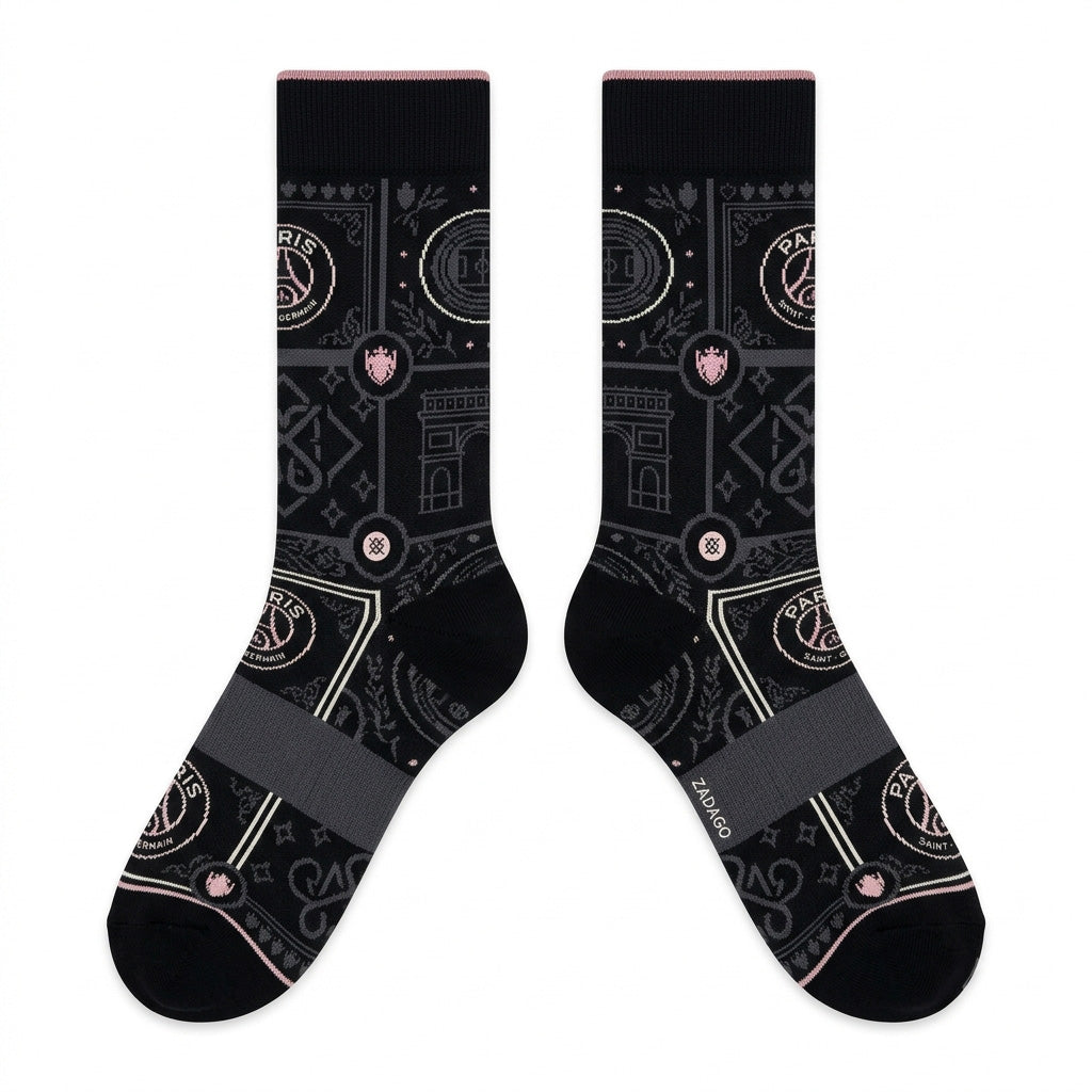 Off Noir Socks – PSG x Air Jordan 5 Inspired Mid-Calf Crew Socks