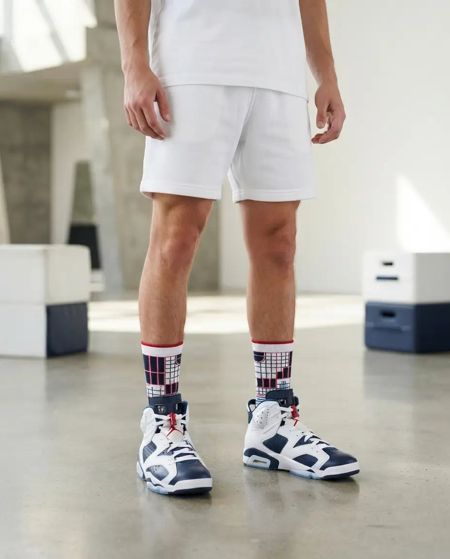 Olympic Socks – Air Jordan 6 GS 2024 Inspired Mid-Calf Unisex Crew Socks