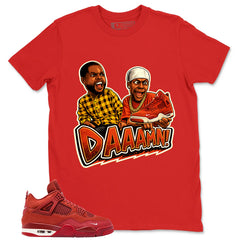 Orange Brick By Brick 4s Zadago Shirt Daaamn Sneaker Graphic