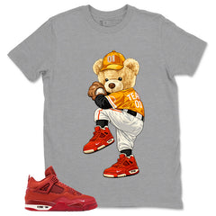Orange Brick By Brick 4s Zadago Shirt Play Hard Bear Graphic