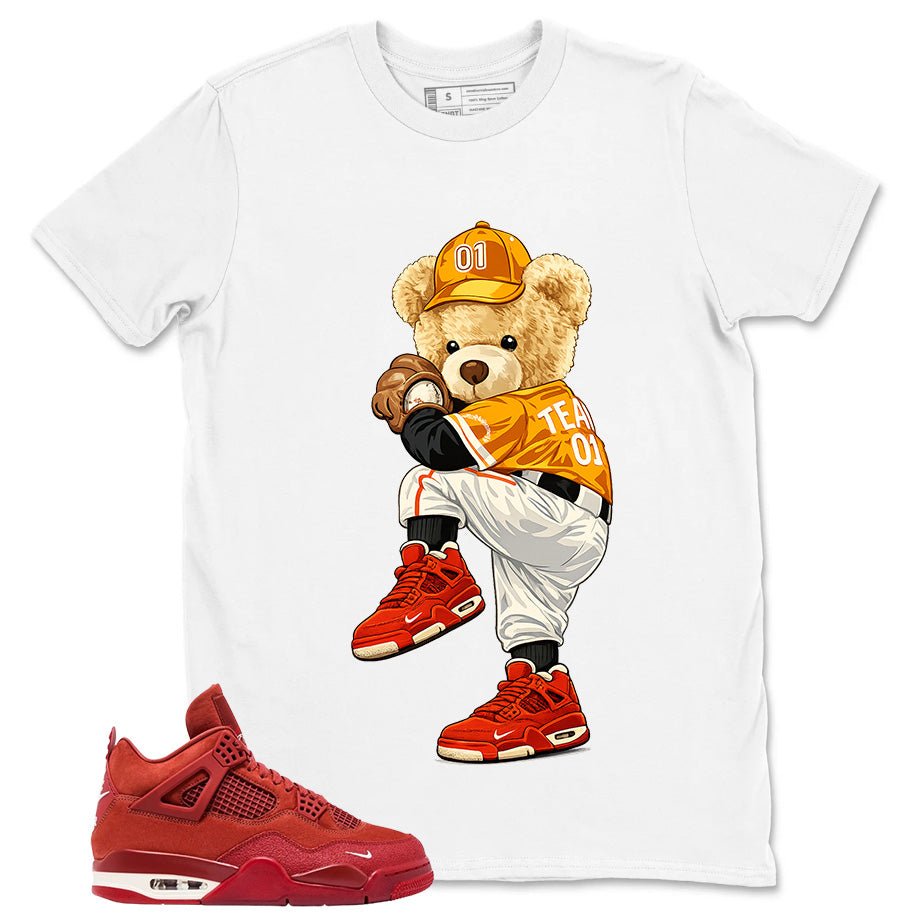 Orange Brick By Brick 4s Zadago Shirt Play Hard Bear Graphic