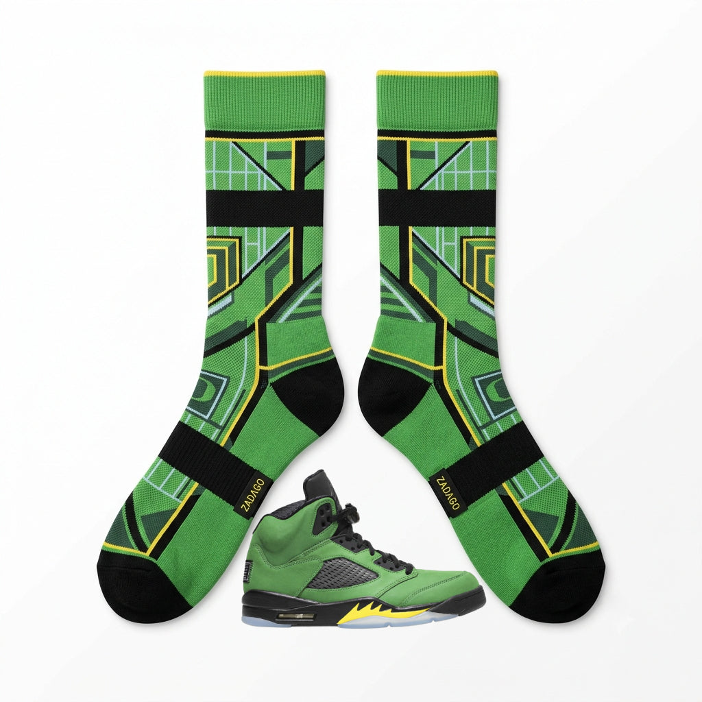 Oregon Socks – Air Jordan 5 Retro SE Inspired Mid-Calf Unisex Crew Socks