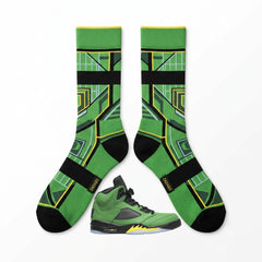 Oregon Socks – Air Jordan 5 Retro SE Inspired Mid-Calf Unisex Crew Socks