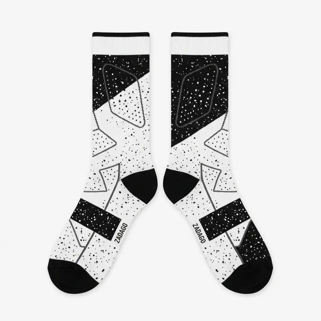 Oreo Socks – Air Jordan 6 Inspired Mid-Calf Unisex Crew Socks