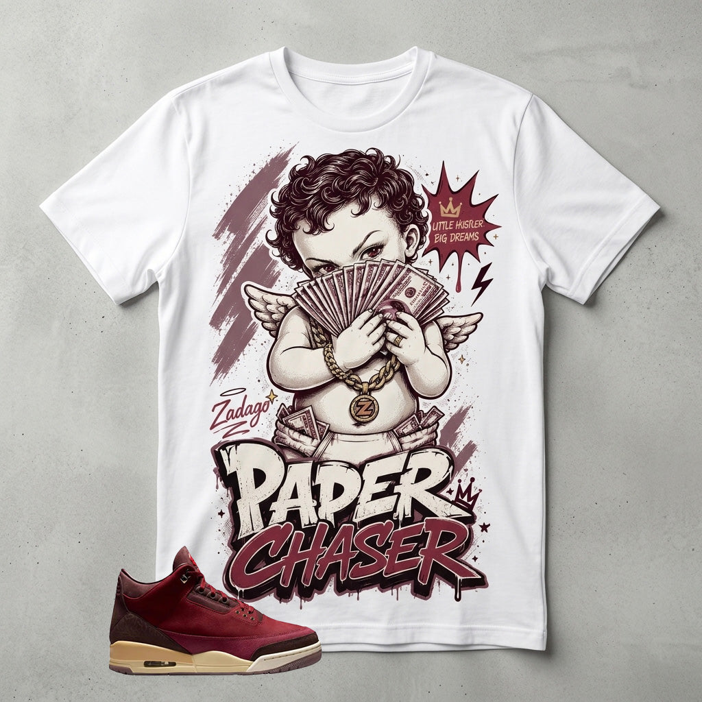 Paper Chaser Angel Graphic Tee - Shirt To Match Air Jordan 3 Bin23