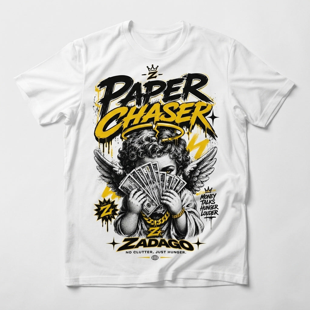 Paper Chaser Angel White Graphic T-shirt