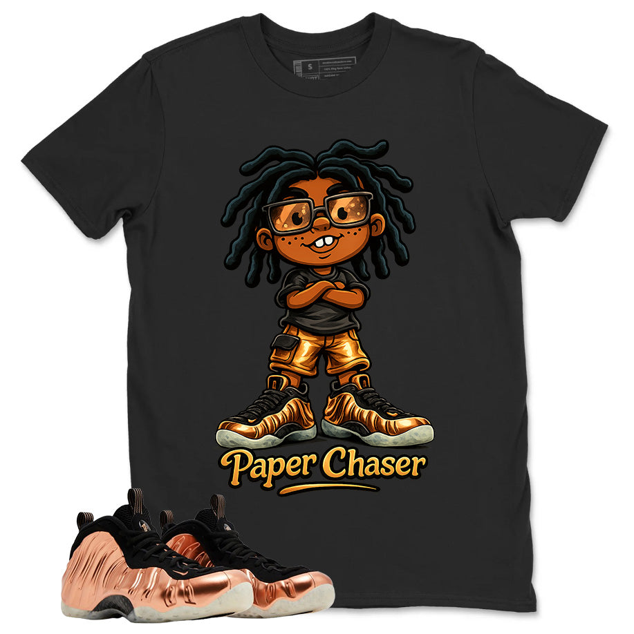 Paper Chaser Graphic Tee, Shirt to Match Air Foamposite One Copper, Air Foamposite Unisex Black Shirt