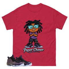 Paper Chaser Graphic Tee, Shirt to Match Air Foamposite One Eggplant, Air Foamposite Unisex Purple Shirt