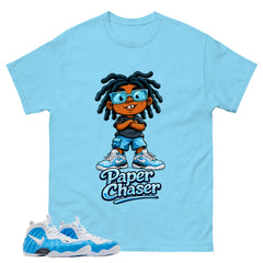 Paper Chaser Graphic Tee, Shirt to Match Air Foamposite Pro University Blue, Air Foamposite Unisex Blue Shirt