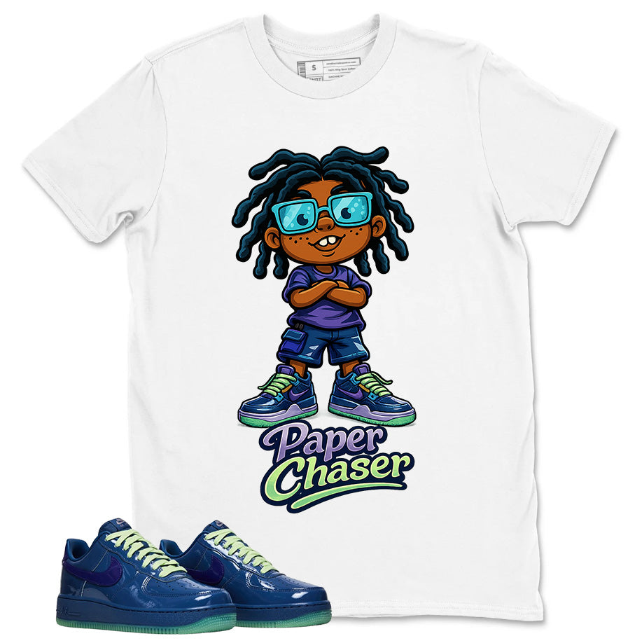 Paper Chaser Graphic Tee, Shirt to Match Air Force 1 Mystic Navy, Air Force 1 Unisex Shirt