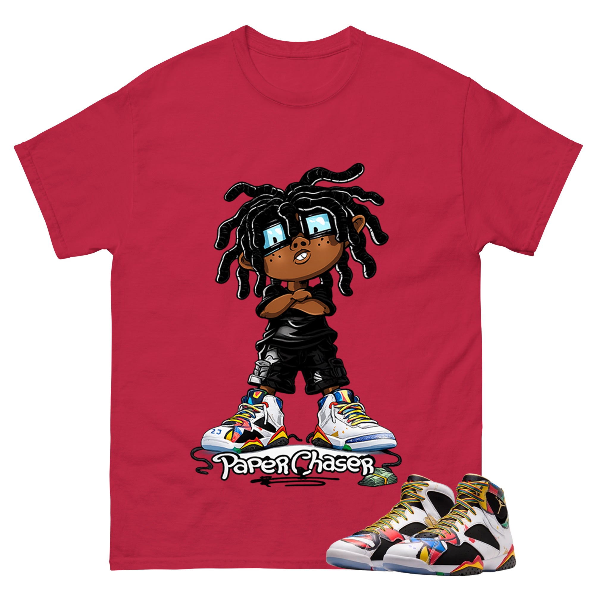 Paper Chaser Graphic Tee, Shirt to Match Air Jordan 7 Miro, Air Jordan 7 Miro Unisex Shirt