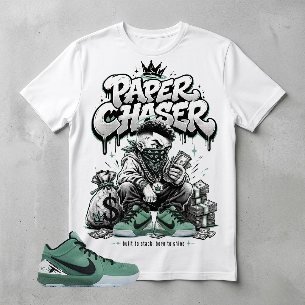 Paper Chaser Graphic Tee - Shirt To Match Kobe 4 Protro Girl Dad