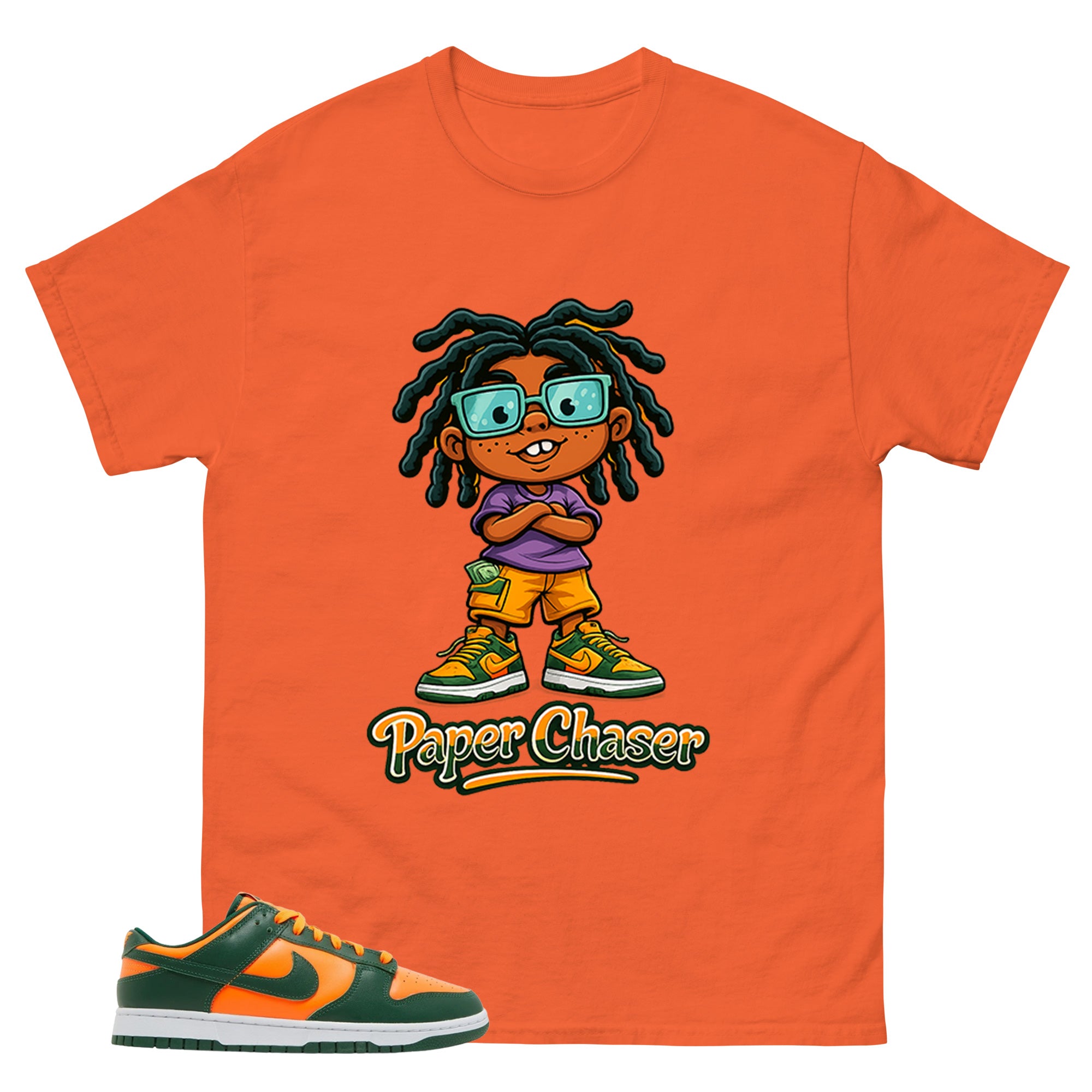 Paper Chaser Shirt - Match Green Dunk Low Miami Hurricanes