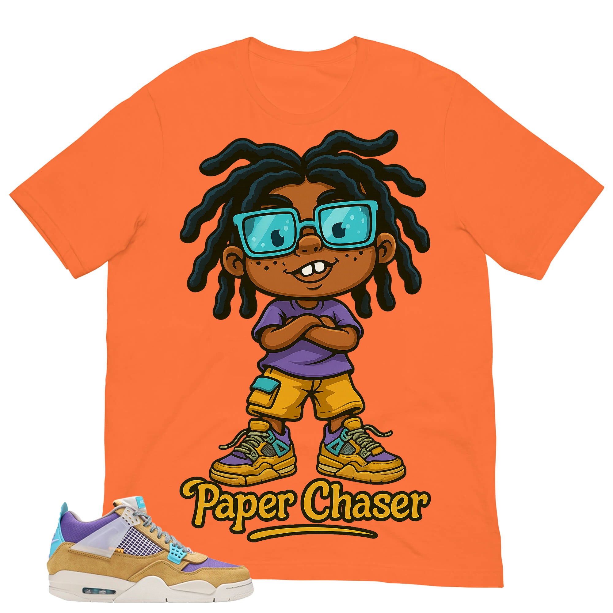 Paper Chaser Shirt - Match Union LA x Air Jordan 4 Desert Moss