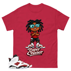 Paper Chaser Shirt - Match White Air Jordan 6 Carmine