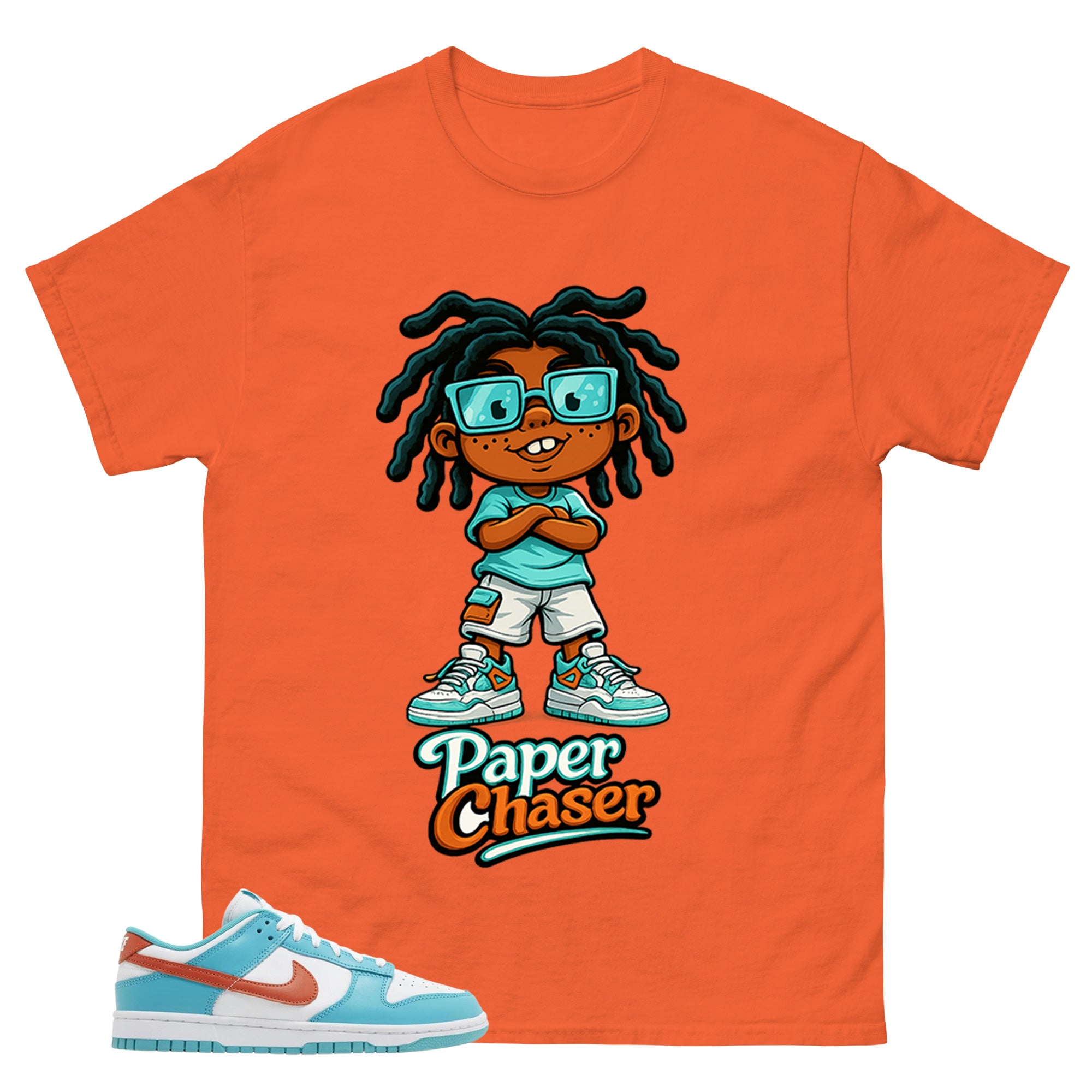 Paper Chaser Shirt - Match White Dunk Low Miami Dolphins