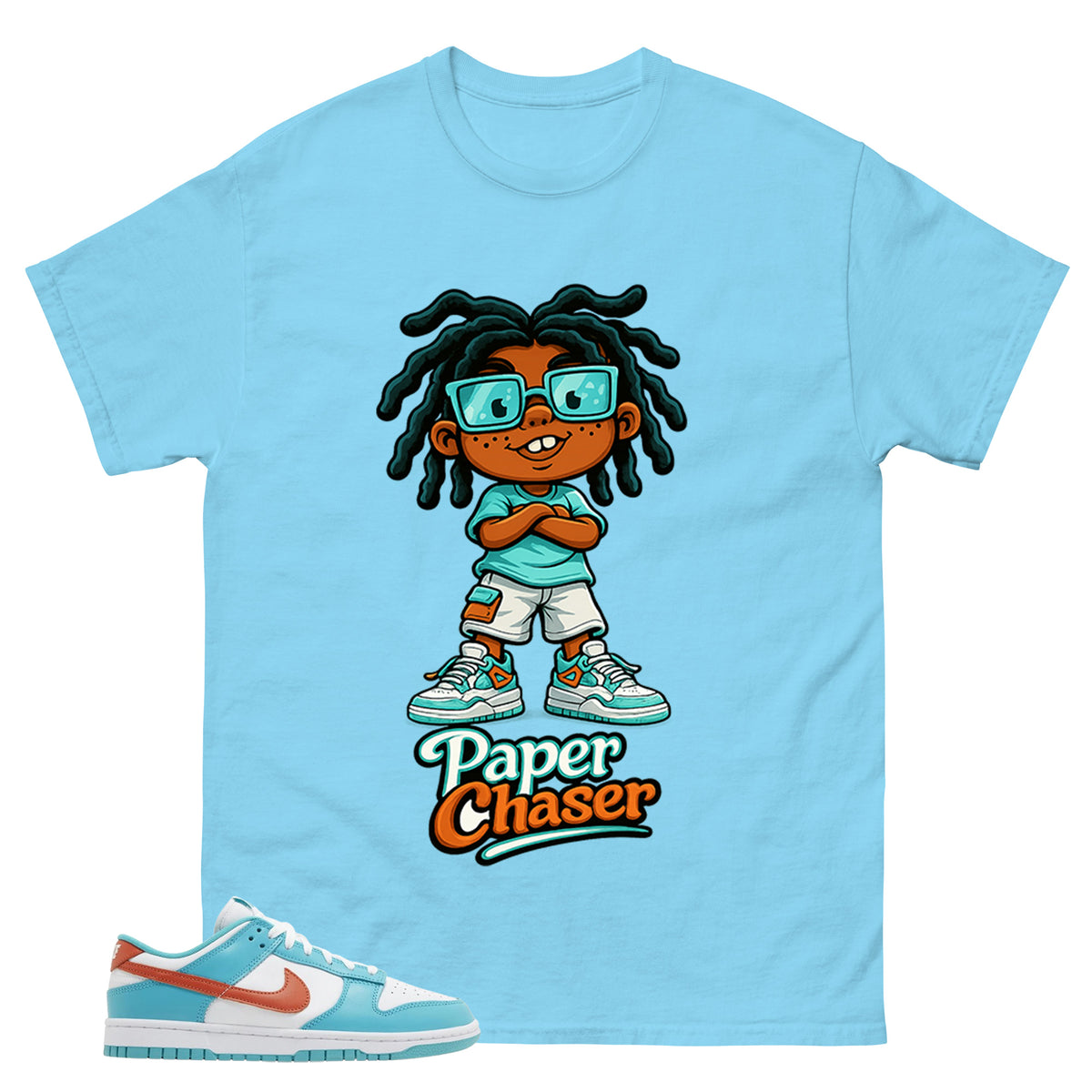 Paper Chaser Shirt - Match White Dunk Low Miami Dolphins