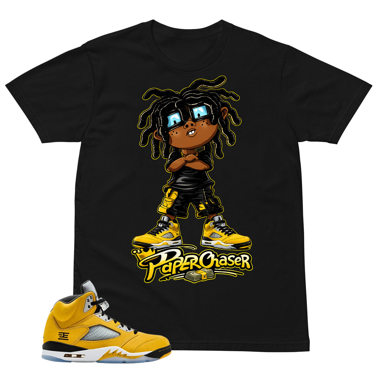 Graphic Tee Paper Chaser  - Shirt to Matching 5s T23 Tokyo