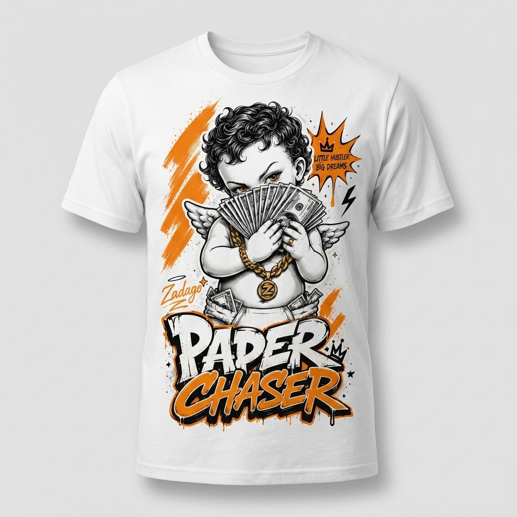 Paper Chaser White Graphic T-shirt v2