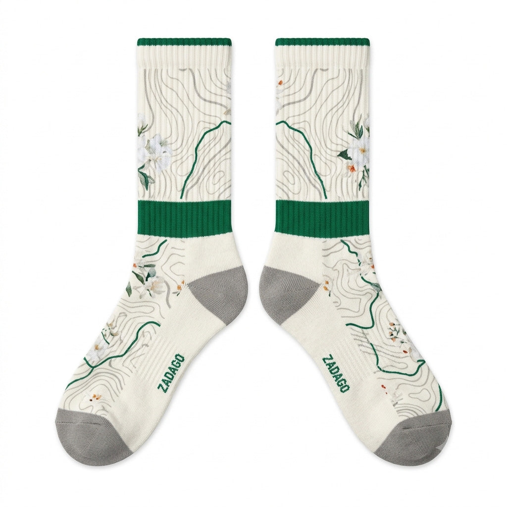 Pine Green Skate Match Socks – Jordan 4 Inspired Mid-Calf Crew Socks