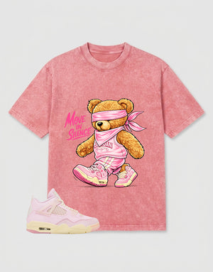 Pink Iced Carmine 4s Zadago Washed T-shirt Move In Silence Graphic