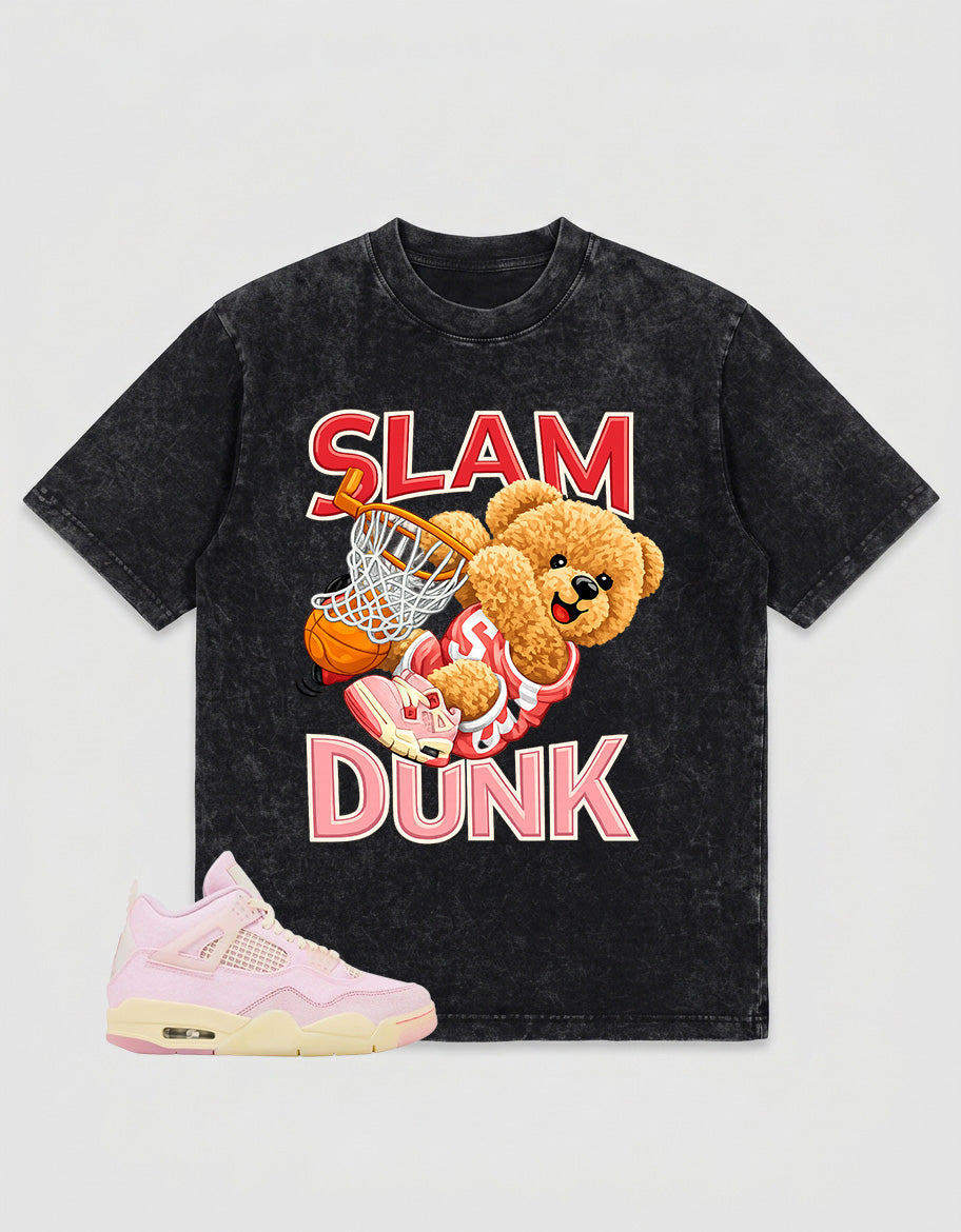 Pink Iced Carmine 4s Zadago Washed T-shirt Slam Dunk Graphic