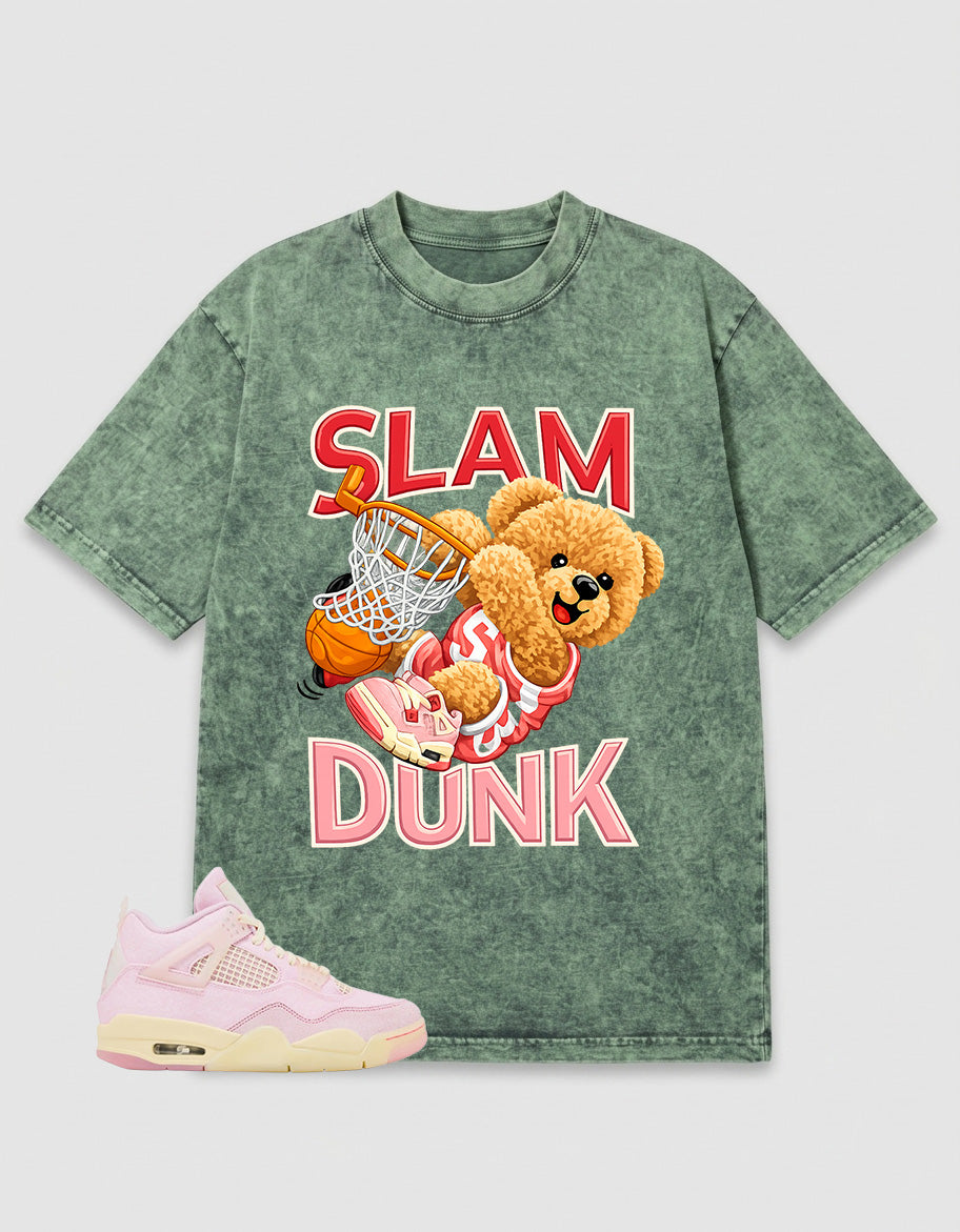 Pink Iced Carmine 4s Zadago Washed T-shirt Slam Dunk Graphic