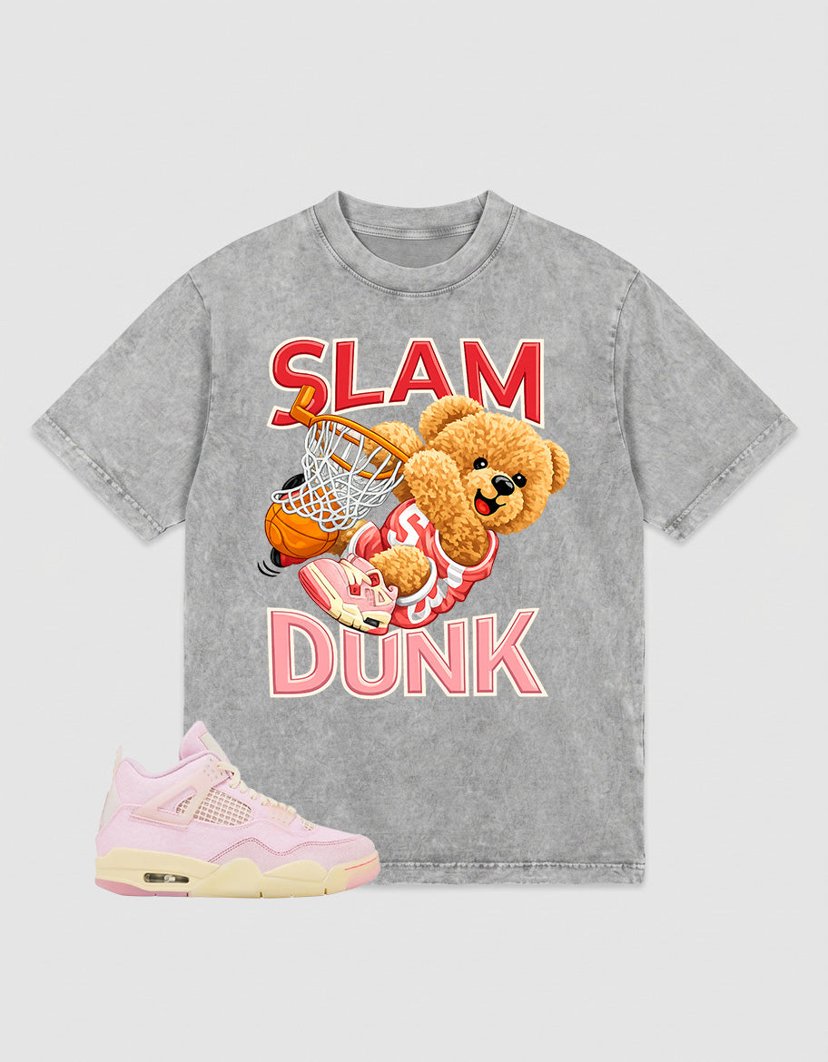 Pink Iced Carmine 4s Zadago Washed T-shirt Slam Dunk Graphic