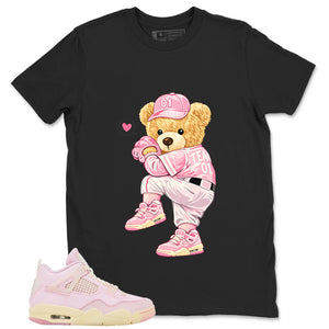 Pink Iced Carmine 4s Zadago Shirt Play Hard Bear Graphic