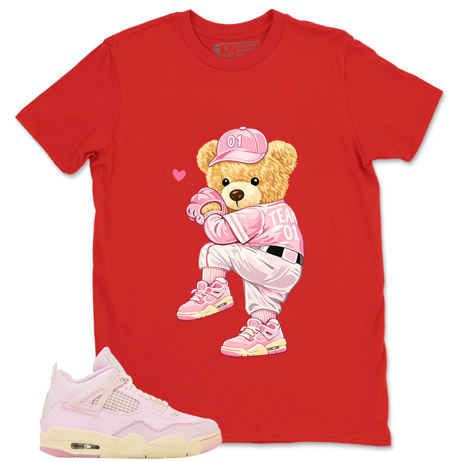 Pink Iced Carmine 4s Zadago Shirt Play Hard Bear Graphic
