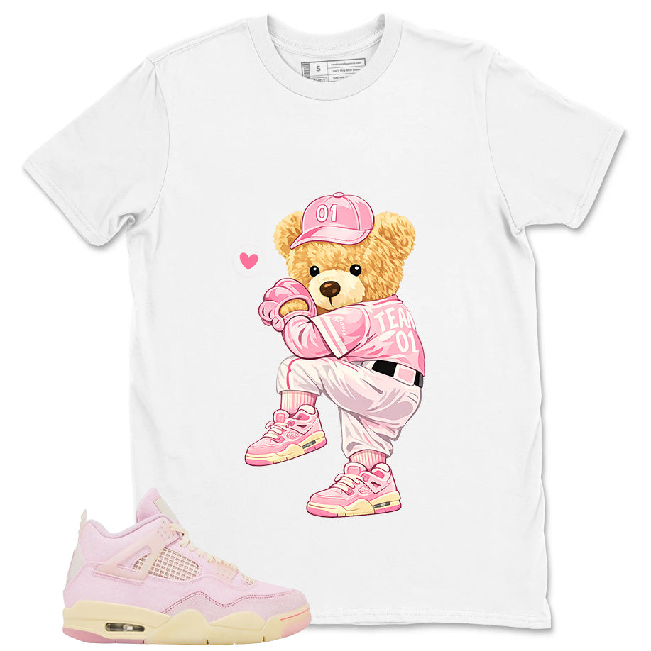 Pink Iced Carmine 4s Zadago Shirt Play Hard Bear Graphic