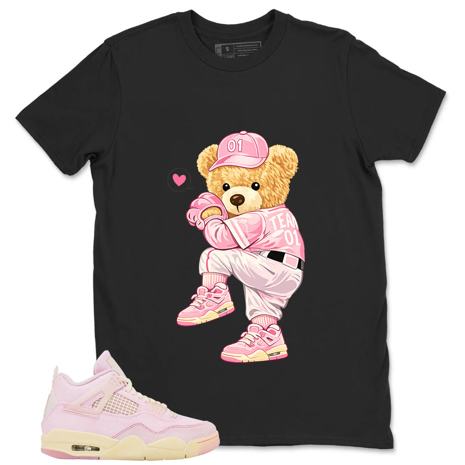 Pink Iced Carmine 4s Zadago Shirt Play Hard Bear Graphic